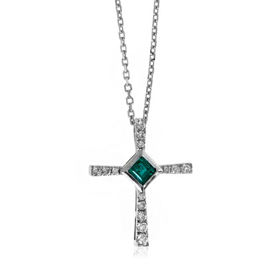 14K AAA Zambian Emerald Gold Necklace (CIRARI)