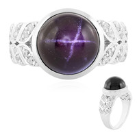 Star Garnet Silver Ring