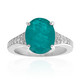 Blue Green Quartz Silver Ring