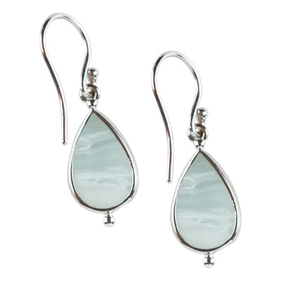 Pacific Chalcedony Silver Earrings