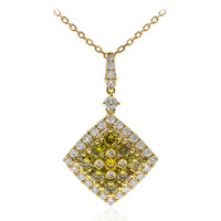 14K SI Green Diamond Gold Necklace (CIRARI)