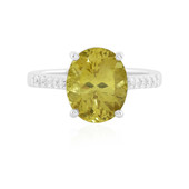 Golden Apatite Silver Ring