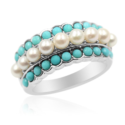 Freshwater pearl Silver Ring (Anne Bever)