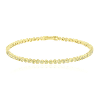 9K SI1 Canary Diamond Gold Bracelet (Annette)