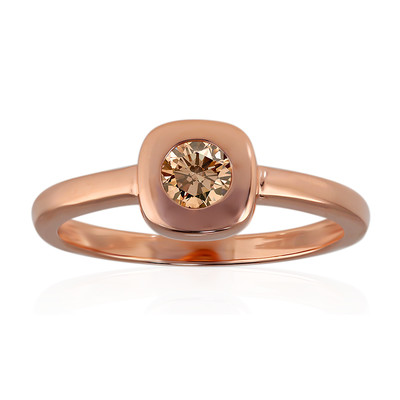 9K VS1 Argyle Rose De France Diamond Gold Ring (Annette)