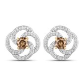 9K I2 Brown Diamond Gold Earrings (SUHANA)