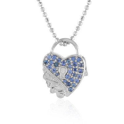 Ceylon Blue Sapphire Silver Pendant (Dallas Prince Designs)