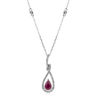 14K AAA Mozambique Ruby Gold Necklace (CIRARI)