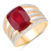 9K Madagascar Ruby Gold Ring (SUHANA)