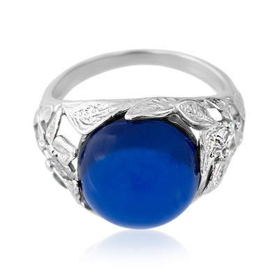 Colombian blue Amber Silver Ring (dagen)