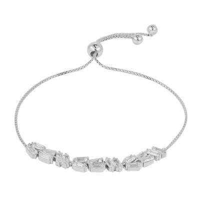 White Topaz Silver Bracelet