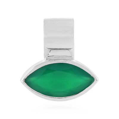 Green Onyx Silver Pendant (MONOSONO COLLECTION)