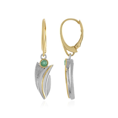 Ethiopian Emerald Silver Earrings (MONOSONO COLLECTION)
