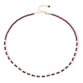 Indian Garnet Silver Necklace (Riya)