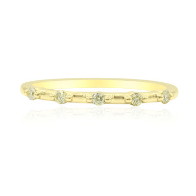 9K SI1 Canary Diamond Gold Ring (Annette)