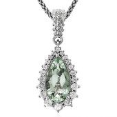 Green Amethyst Silver Necklace (Dallas Prince Designs)