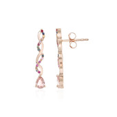 Pink Tourmaline Silver Earrings (SAELOCANA)