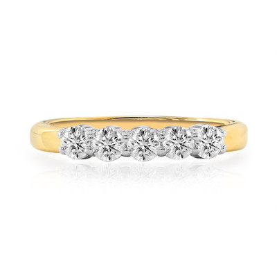 18K IF (D) Diamond Gold Ring (Annette)