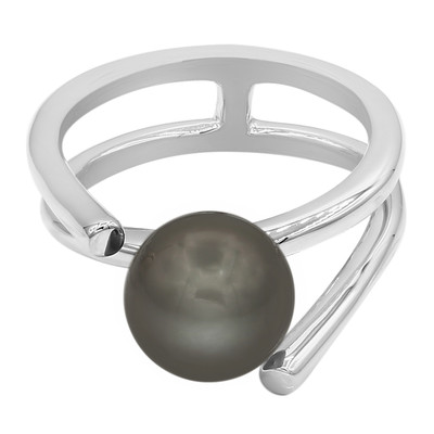 Tahitian Pearl Silver Ring (M de Luca)
