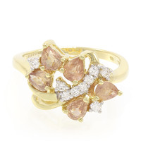 18K Unheated Padparadscha Sapphire Gold Ring (AMAYANI)