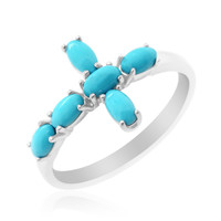 Sleeping Beauty Turquoise Silver Ring (Anne Bever)