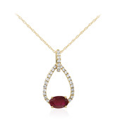10K AAA Mozambique Ruby Gold Necklace