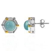 Aquamarine Silver Earrings (Granulieren)