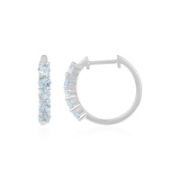 Aquamarine Silver Earrings