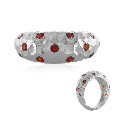 Red Zircon Silver Ring (SAELOCANA)