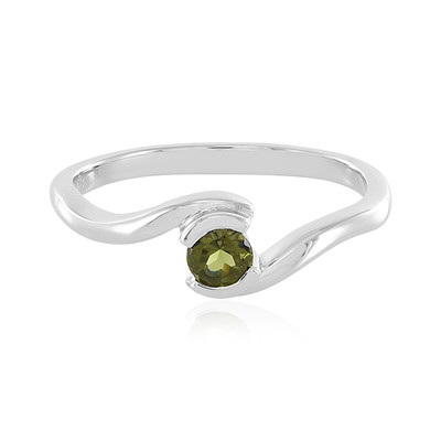 Moldavite Silver Ring