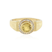 Golden Beryl Silver Ring