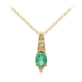 10K Colombian Emerald Gold Necklace