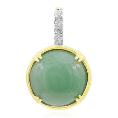 9K Green Jadeite Gold Pendant (Annette)