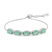 Green Pastel Quartz Silver Bracelet