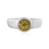 Yellow Zircon Silver Ring