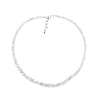 White Moonstone Silver Necklace