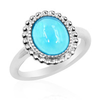 Caribbean Blue Opal Silver Ring