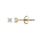 9K Flawless (F) Diamond Gold Earrings