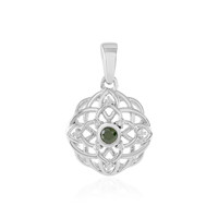 I2 Green Diamond Silver Pendant