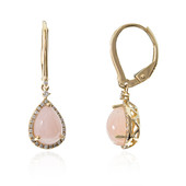 14K Pink Opal Gold Earrings (CIRARI)