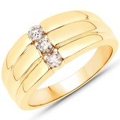 PK Brown Diamond Silver Ring