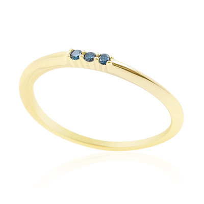 9K I1 Blue Diamond Gold Ring (de Melo)