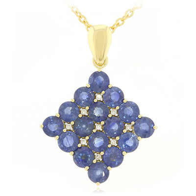 18K Ethiopian Sapphire Gold Necklace (AMAYANI)