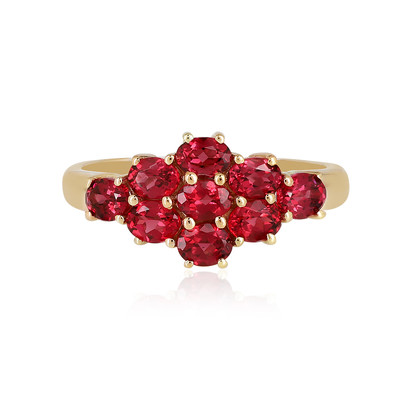 9K Noble Red Spinel Gold Ring