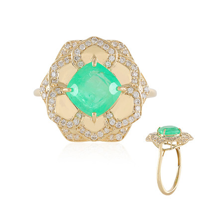 14K Colombian Emerald Gold Ring (AMAYANI)