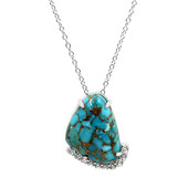 Blue Copper Turquoise Silver Necklace (Faszination Türkis)