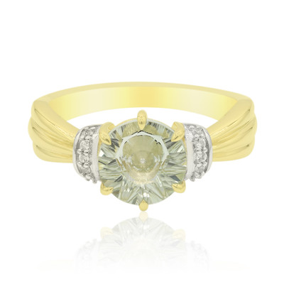 9K Green Amethyst Gold Ring (Glenn Lehrer)