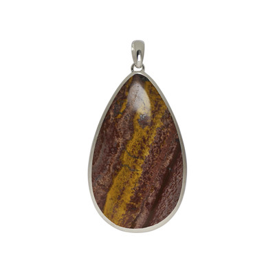 Red Moss Agate Silver Pendant