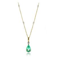 14K Colombian Emerald Gold Necklace (CIRARI)