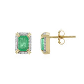 9K Ethiopian Emerald Gold Earrings